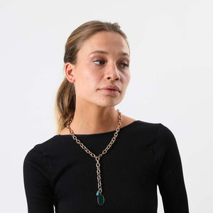 Collar Largo Azafrán Dorado Tatienne