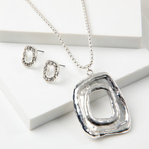 Set De Collar Ziva Plateado Tatienne