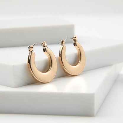 Aros Argollas Lila Dorado Tatienne