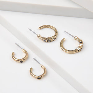 Set De Aros Tina Dorado Humana