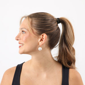 Aros Mediano Fashion Pearls 2 Blanco Humana