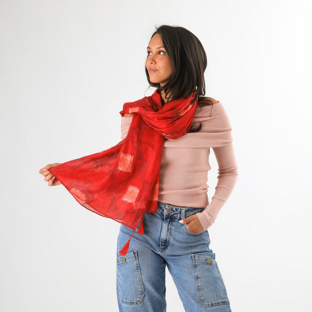 Pañuelo Estampado Hugo Rojo Humana