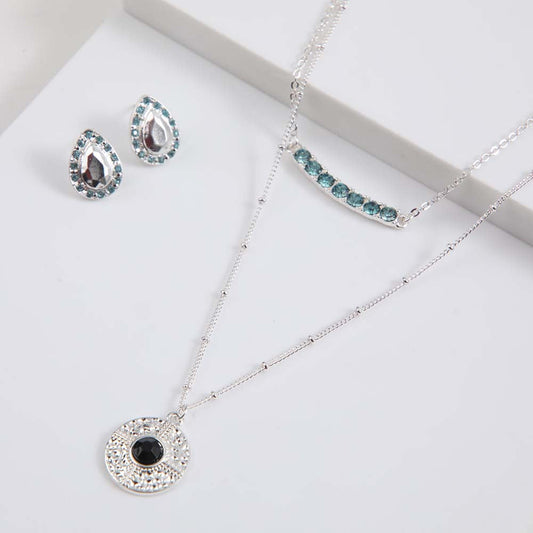 Collar + Aro Adra Plateado Tatienne