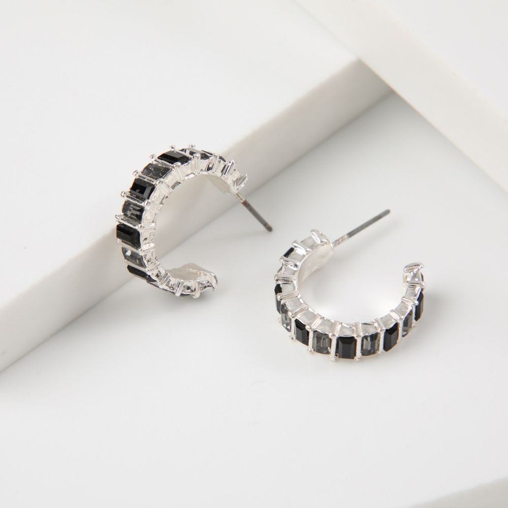 Aros Argolla Buru Negro Tatienne