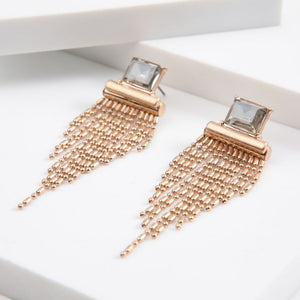 Aros Mediano Flecos Dorado Humana