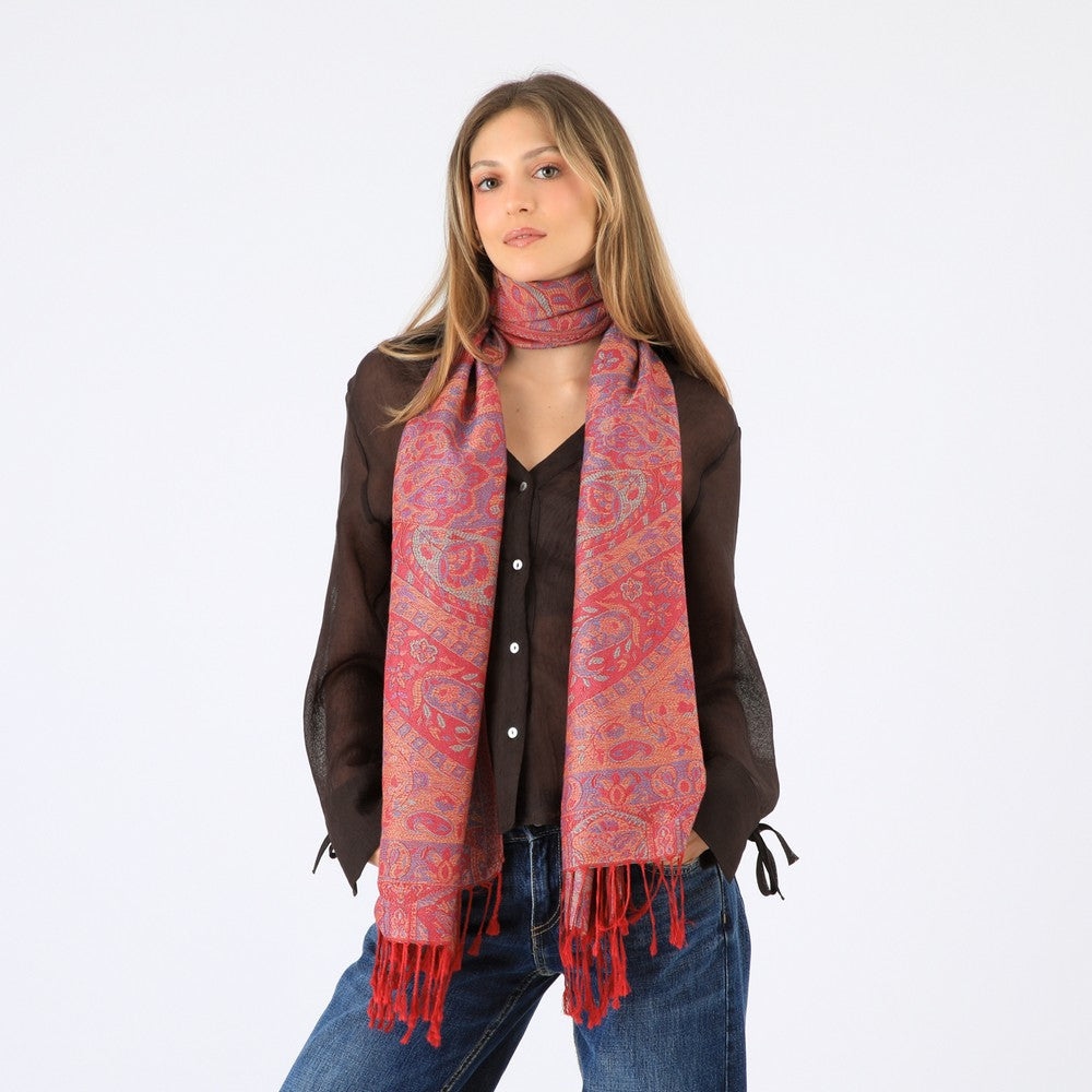 Pañuelo Jacquard Karla Rojo Tatienne