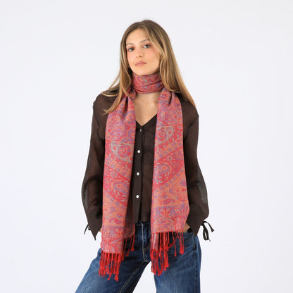 Pañuelo Jacquard Karla Rojo Tatienne