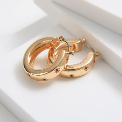 Aros Argollas Iris Dorado Tatienne