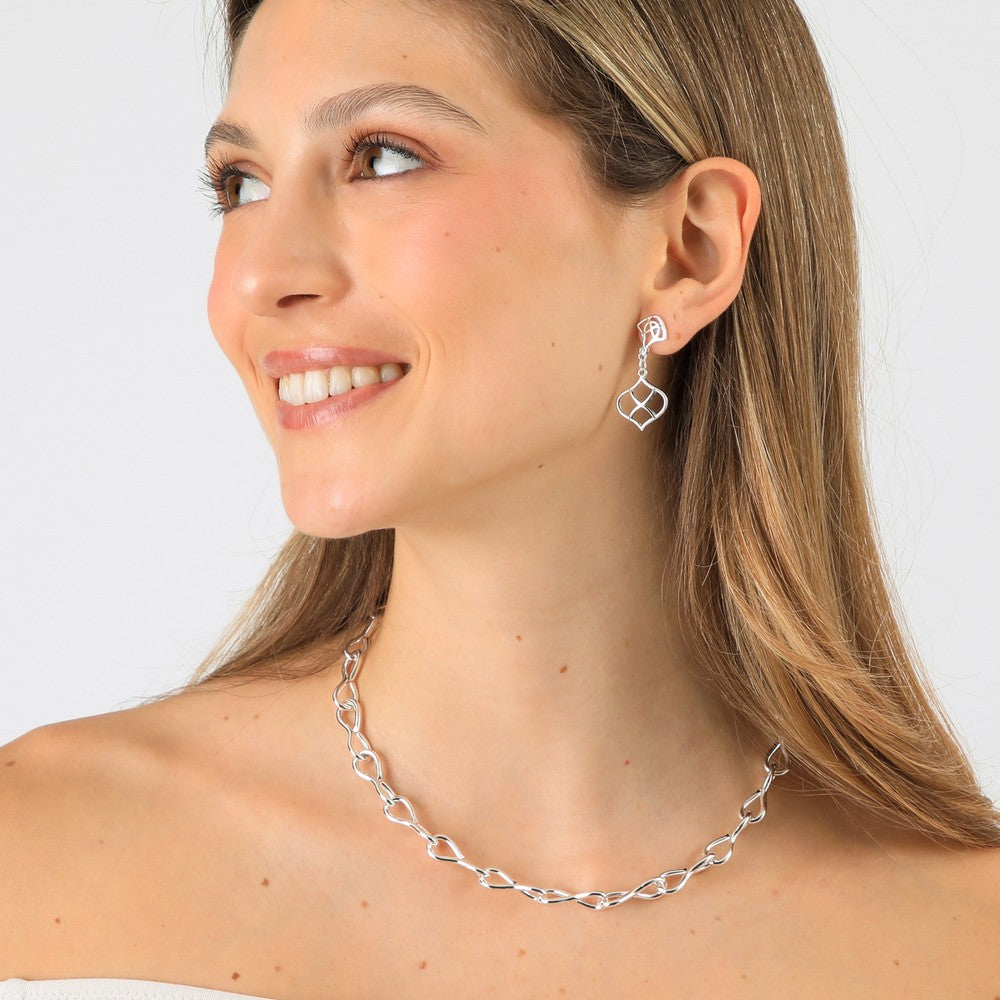 Set De Collar Alicia Plateado Tatienne