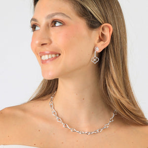 Set De Collar Alicia Plateado Tatienne