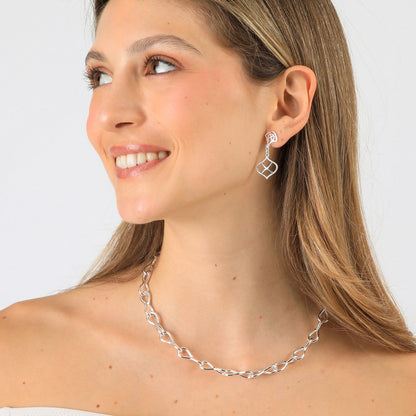 Set De Collar Alicia Plateado Tatienne