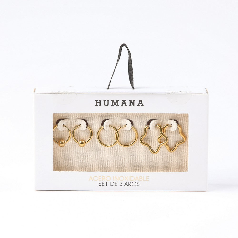 Set De Aros Rod Dorado Humana