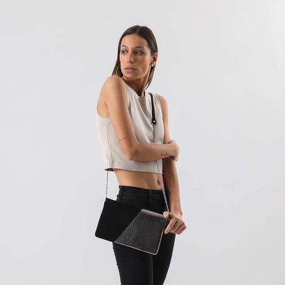 Cartera Cruzada Mia Plateada i-D