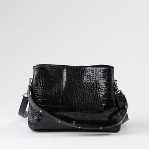 Cartera Bandolera Ecocuero Brigit Negro Humana
