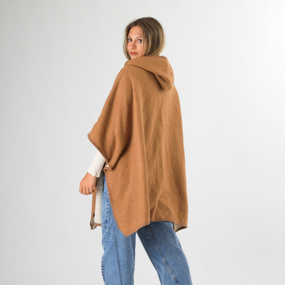 Poncho Iris Camel Humana