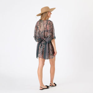 Kimono Rin Estampado animal verde Tatienne