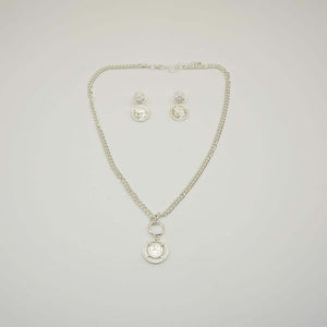 Collar Set Perfil Plateado Tatienne