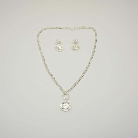 Collar Set Perfil Plateado Tatienne