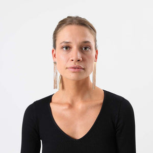 Aros Largo Gold Dorado Humana