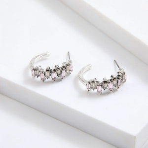 Aros Argollas Sacha Plateado I-D