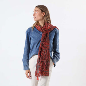 Pañuelo Estampado Livorno Rojo Tatienne