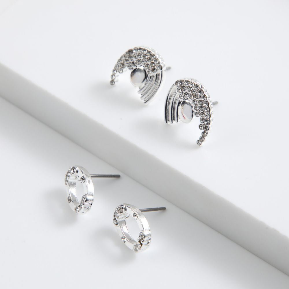 Set de 2 aros Lu Plateado ID