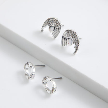 Set de 2 aros Lu Plateado ID
