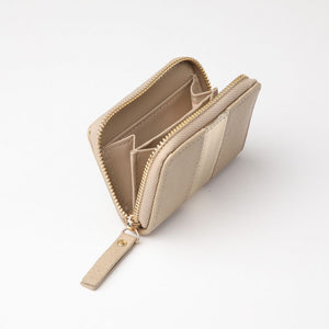 Billetera chica Lottie Ecocuero dorado ID