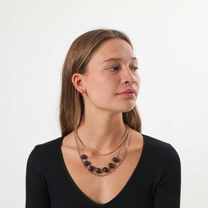 Collar Corto Stone Dorado Humana