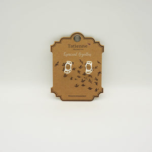 Aros Argollas Plateadas Especial Hoops Abbey Stone Tatienne