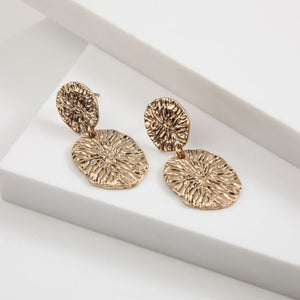 Aros Mediano Troa Dorado Humana