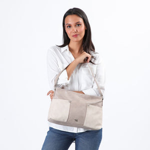 Cartera Hombro Ecocuero Salomon Beige Tatienne