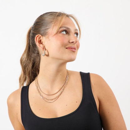 Aros Argolla Punchy Paisley 23 Dorado i-D