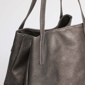 Cartera Hombro Plateada Claudia Tatienne