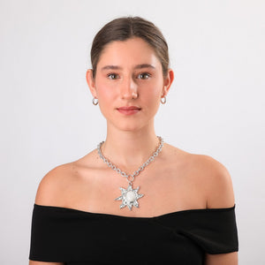 Set De Collar Eter Plateado Humana