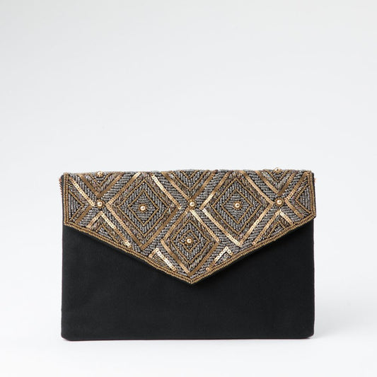 Cartera Clutch Aral Negro Tatienne