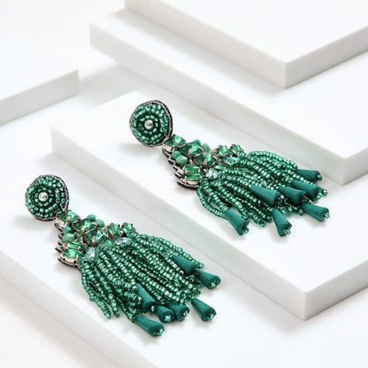 Aros Largos Malva Verde Humana