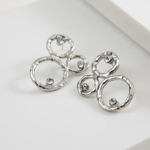 Aros Mediano Cali Plateado Humana