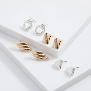 Set de 4 aros Eolia Plateado ID