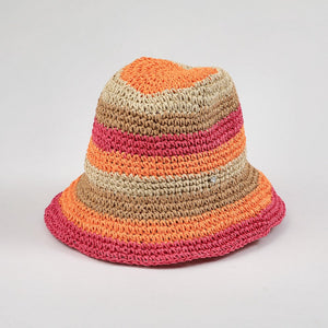Sombrero Naranjo/Fucsia I-D