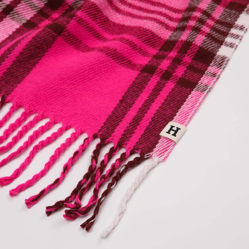 Manta Cuadros Fucsia Humana