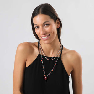 Collar Largo Miera Rojo Tatienne