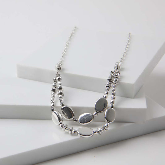 Collar Corto Icon Plateado Humana