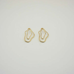 Aros Largos Abstact Dorados Tatienne