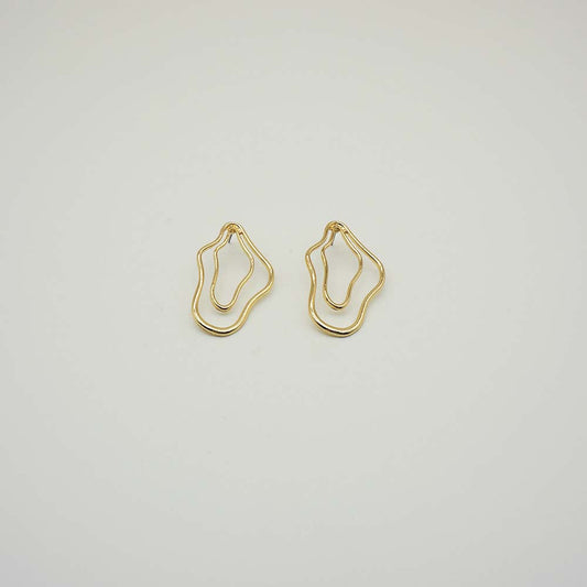 Aros Largos Abstact Dorados Tatienne