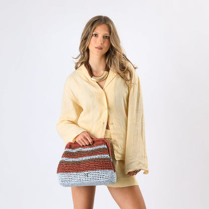 Cartera Clutch Zenda Burdeo Humana