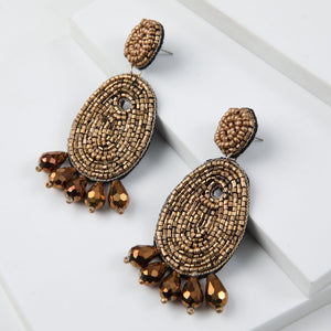 Aros Largo Oval Dorado Tatienne