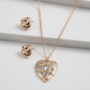 Set de aros y collar Bea Dorado ID