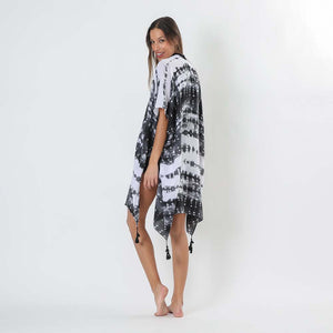 Kimono Tie Dye Negro i-D
