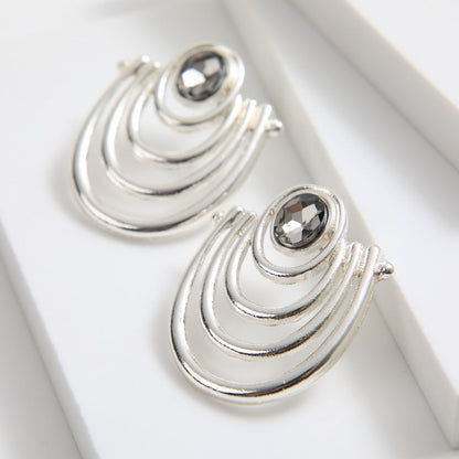 Aros Medianos Flora Plateado Tatienne